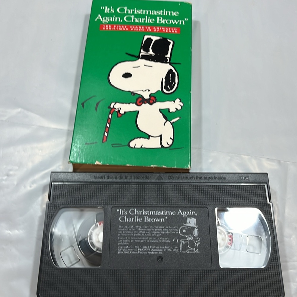 Snoopy Vintage/Retro VHS Tape “It's Christmastime Again, Charlie Brown.” Peanuts